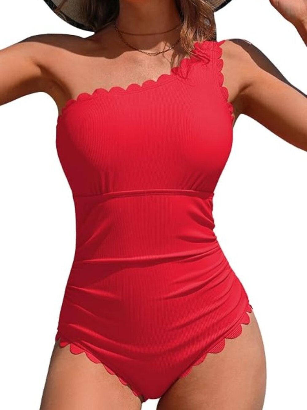 One Shoulder One Piece Swimsuit - NWOT - L